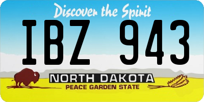 ND license plate IBZ943