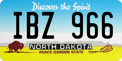 ND license plate IBZ966