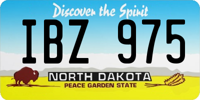 ND license plate IBZ975