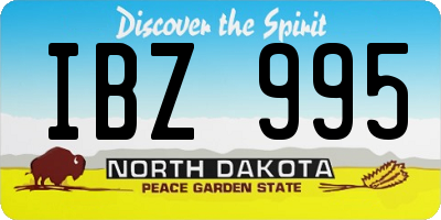 ND license plate IBZ995