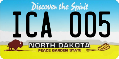 ND license plate ICA005