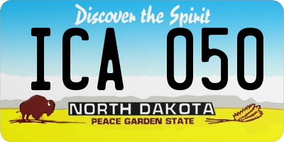 ND license plate ICA050
