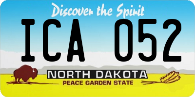 ND license plate ICA052