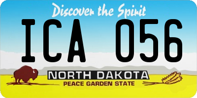 ND license plate ICA056