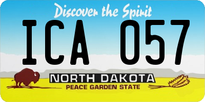 ND license plate ICA057