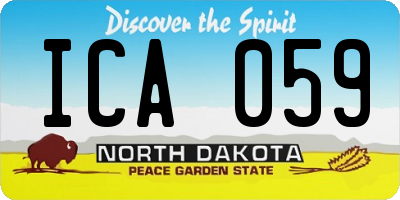 ND license plate ICA059