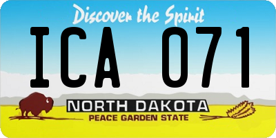 ND license plate ICA071