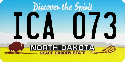 ND license plate ICA073