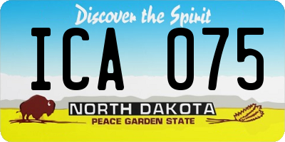 ND license plate ICA075