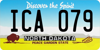 ND license plate ICA079