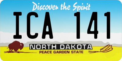 ND license plate ICA141