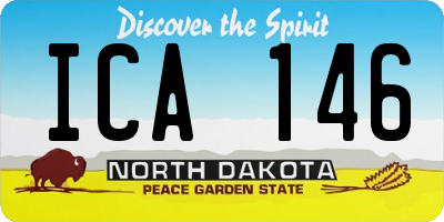 ND license plate ICA146