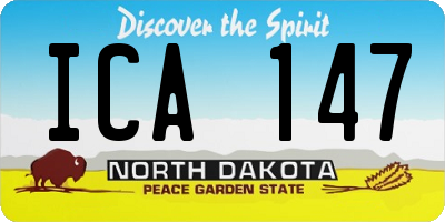 ND license plate ICA147