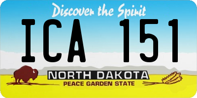 ND license plate ICA151