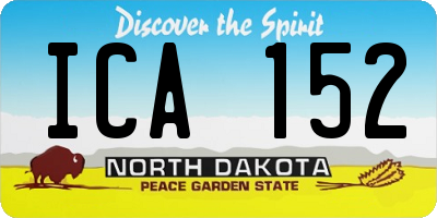 ND license plate ICA152