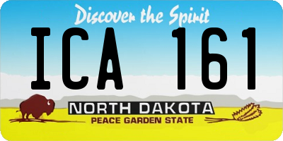 ND license plate ICA161