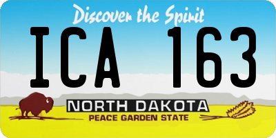 ND license plate ICA163
