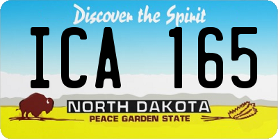 ND license plate ICA165