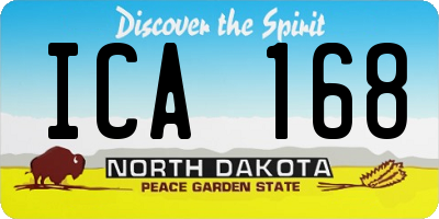 ND license plate ICA168
