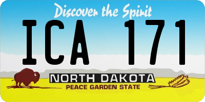 ND license plate ICA171