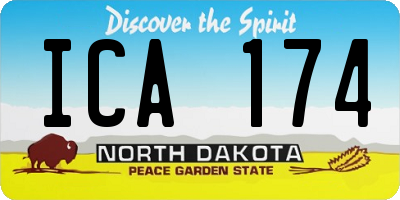 ND license plate ICA174