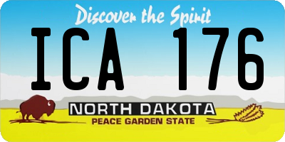 ND license plate ICA176