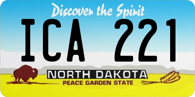 ND license plate ICA221