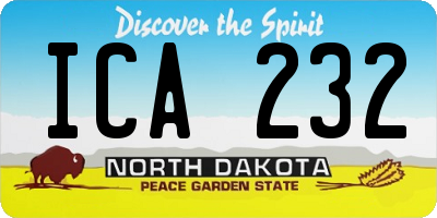 ND license plate ICA232