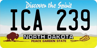 ND license plate ICA239