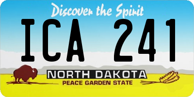 ND license plate ICA241