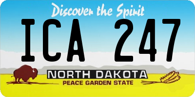 ND license plate ICA247