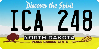 ND license plate ICA248