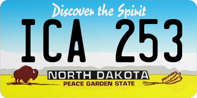 ND license plate ICA253