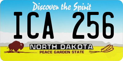 ND license plate ICA256
