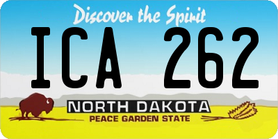ND license plate ICA262