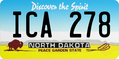 ND license plate ICA278