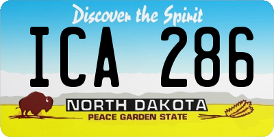 ND license plate ICA286