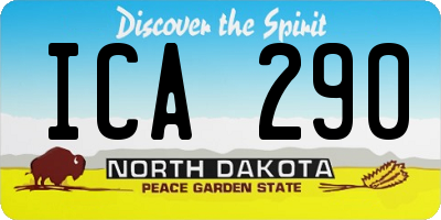ND license plate ICA290