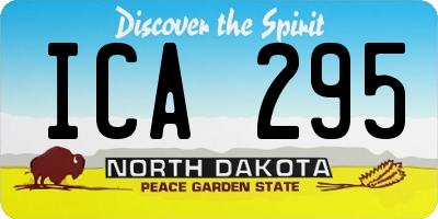 ND license plate ICA295