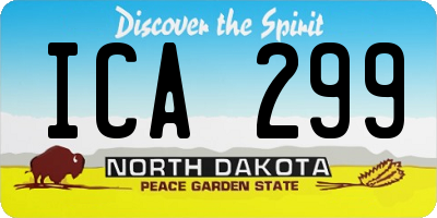 ND license plate ICA299