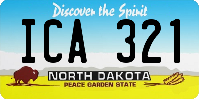 ND license plate ICA321