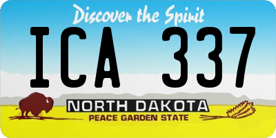 ND license plate ICA337