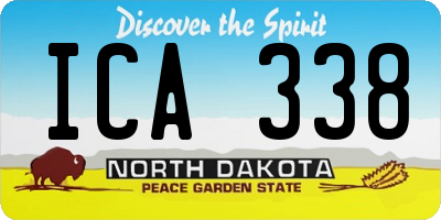 ND license plate ICA338