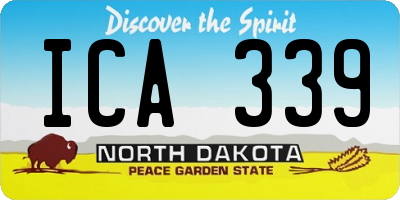ND license plate ICA339
