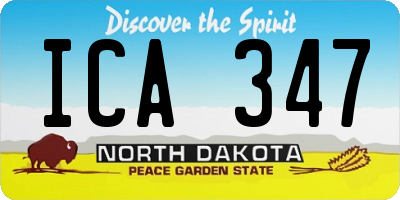 ND license plate ICA347