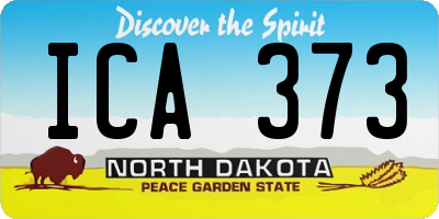 ND license plate ICA373