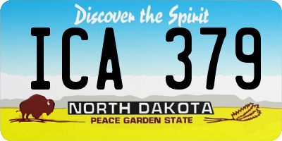 ND license plate ICA379