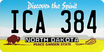 ND license plate ICA384