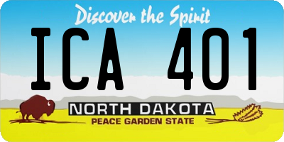 ND license plate ICA401