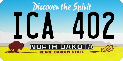 ND license plate ICA402